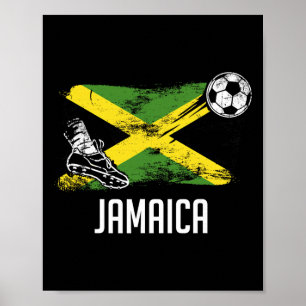 Jamaica Vlag Jersey Jamaicaans Voetbalteam Jamaica Poster