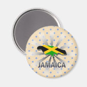 Jamaica Vlag Kaart 2.0 Magneet (Voorkant / Achterkant)