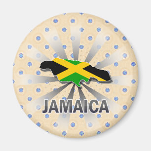 Jamaica Vlag Kaart 2.0 Magneet