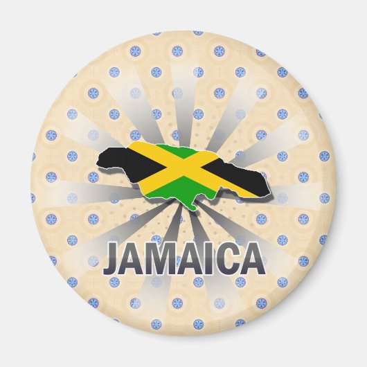 Jamaica Vlag Kaart 2.0 Magneet (Voorkant)