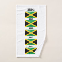 JAMAICA VLAG KAART OMTREK Gepersonaliseerd Wit