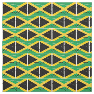 JAMAICA Vlag Kaart Omtrek Stof