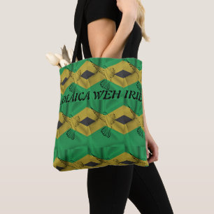 Jamaica-vlag, kolibrie tote bag