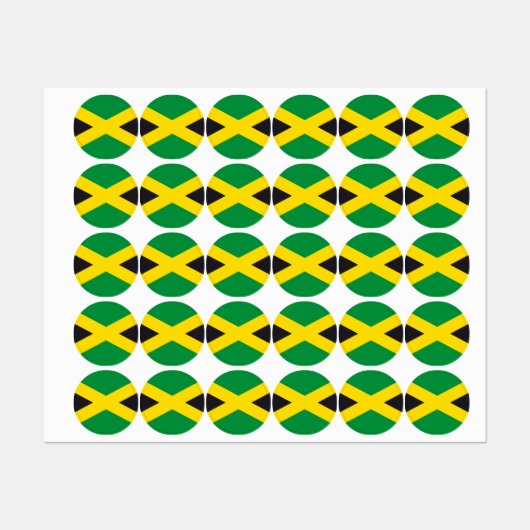 Jamaica vlag labels (Vel)