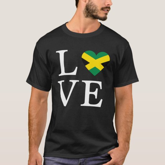 Jamaica Vlag Leuke Reizen Vakantie en Caribisch ge T-shirt (Voorkant)
