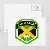 Jamaica vlag Logo stijl Briefkaart (Voorkant / Achterkant)