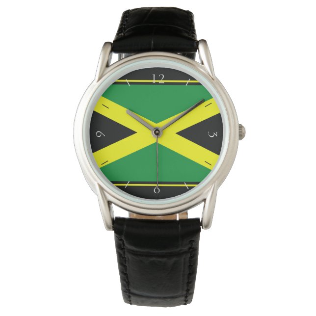 Jamaica Vlag Mannen Horloge (Voorkant)