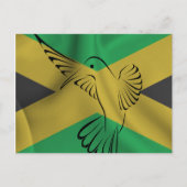 Jamaica vlag met een kolibrie briefkaart (Voorkant)