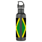 Jamaica vlag met Hummingbird 02 Waterfles (Achterkant)