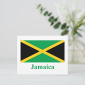 Jamaica vlag met naam briefkaart (Staand voorkant)