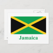 Jamaica vlag met naam briefkaart (Voorkant / Achterkant)