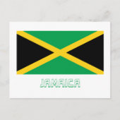 Jamaica vlag met naam briefkaart (Voorkant)