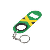 Jamaica vlag mini flessenopener (Achterkant Gekanteld)