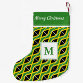 JAMAICA Vlag Monogram Aangepaste tekst Kleine Kerstsok (Achterkant)
