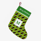 JAMAICA Vlag Monogram Aangepaste tekst Kleine Kerstsok (Voorkant (Hangend))