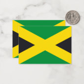 Jamaica vlag notitiekaartje (Voorkant / Achterkant in situ)