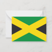 Jamaica vlag notitiekaartje (Achterkant)