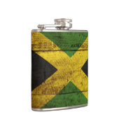 Jamaica Vlag op de oude houten graan Heupfles (Rechts)