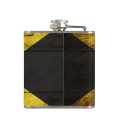 Jamaica Vlag op de oude houten graan Heupfles (Achterkant)