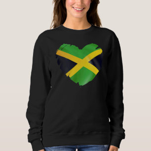 Jamaica Vlag op vorm van hart Jamaicaans Jamaica Trui