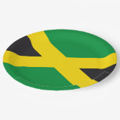 Jamaica vlag papieren bordje (Gekanteld)