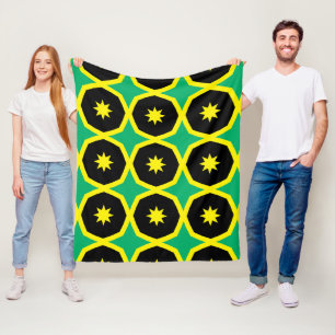 Jamaica vlag patroon fleece deken