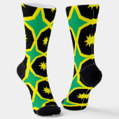 Jamaica vlag patroon sokken (Gebogen)