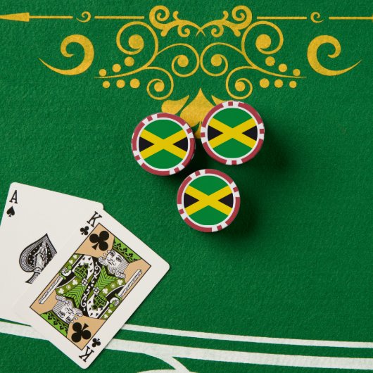 Jamaica vlag poker chips (Pokertafel (Stack))