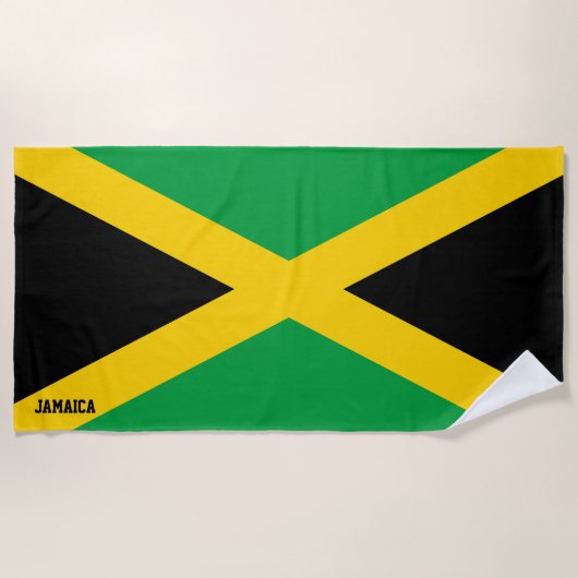 Jamaica Vlag Prachtig Patriottisch Strandlaken (Voorkant)