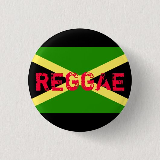 jamaica vlag, REGGAE Ronde Button 3,2 Cm (Voorkant)