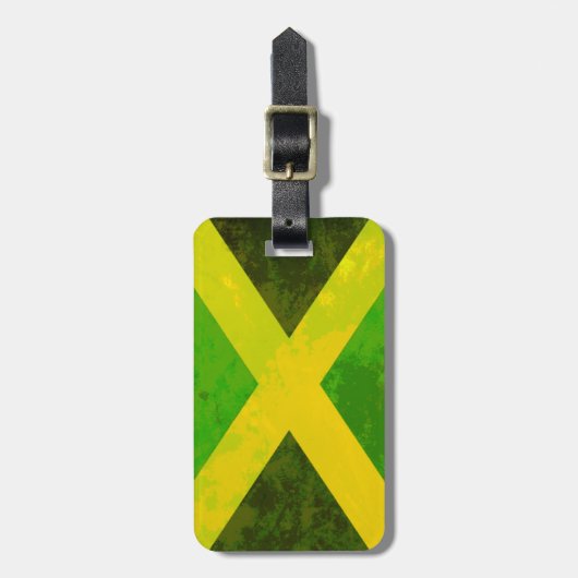jamaica - vlag - reggae - wortels bagagelabel (Voorkant verticaal)
