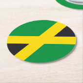 Jamaica vlag ronde kartonnen onderzetter (Gebogen)