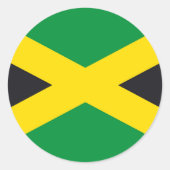 Jamaica vlag ronde sticker (Voorkant)