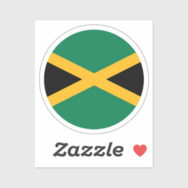 Jamaica Vlag Ronde Sticker