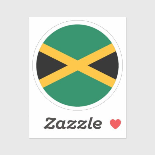 Jamaica Vlag Ronde Sticker (Vel)