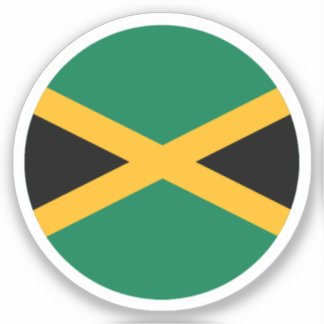 Jamaica Vlag Ronde Sticker