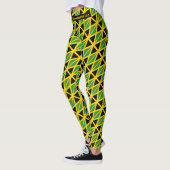 JAMAICA VLAG Schrift RUN UW RACE Gepersonaliseerd Leggings (Links)
