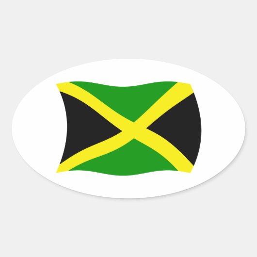 Jamaica Vlag Sticker (Voorkant)