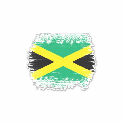 Jamaica vlag sticker (Voorkant)