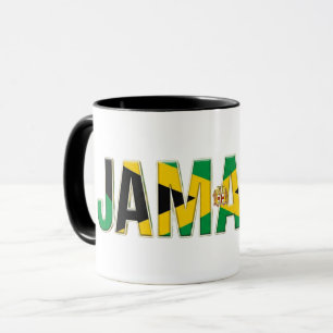 Jamaica Vlag Tekst Caribische Trots Design Mok