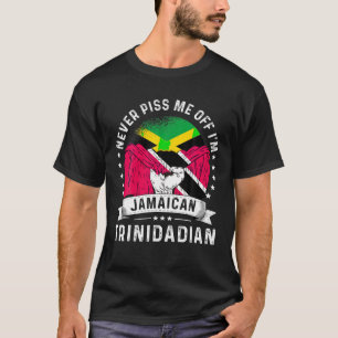 Jamaica Vlag Trinidad Tobago Gekweekte Grappige Hu T-shirt