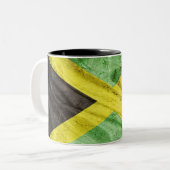 Jamaica vlag tweekleurige koffiemok (Voorkant links)