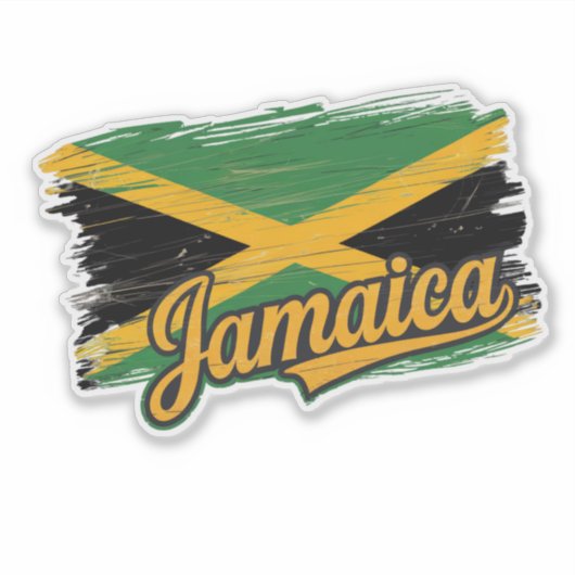 Jamaica Vlag Vakantie Vibes Rasta Island Sticker (Voorkant)