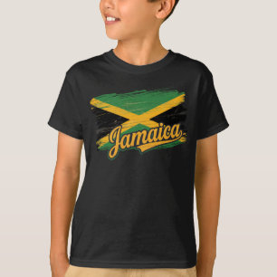 Jamaica Vlag Vakantie Vibes Rasta Island T-shirt