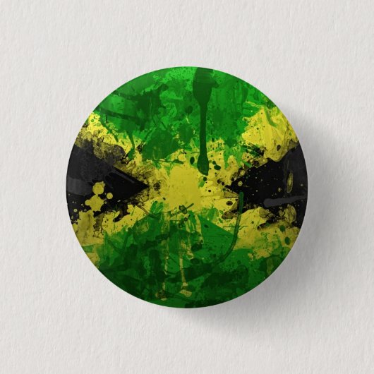 Jamaica vlag verf 2 ronde button 3,2 cm (Voorkant)