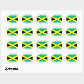 Jamaica vlag vierkante sticker (Vel)