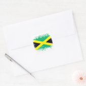Jamaica vlag vierkante sticker (Envelop)