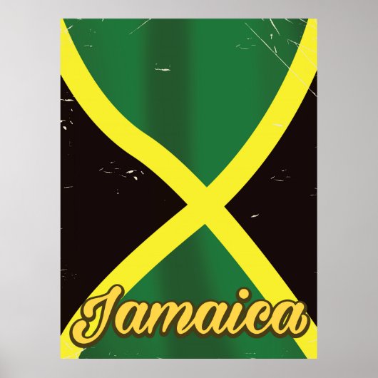 Jamaica vlag vintage poster (Voorkant)