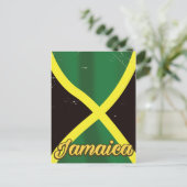 Jamaica vlag vintage poster briefkaart (Staand voorkant)