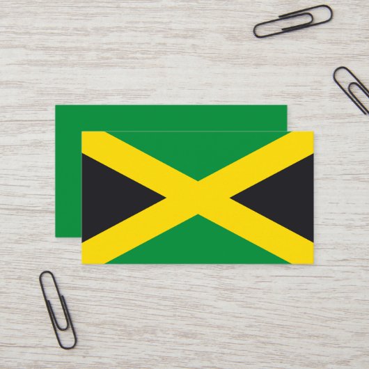 Jamaica vlag visitekaartje (Voorkant / Achterkant in situ)